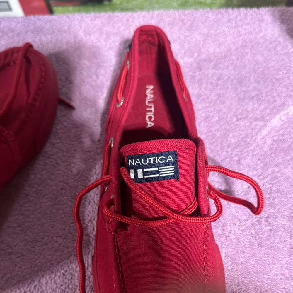 Nautica Red Casual Boat Shoes